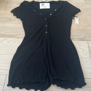 New with tags Forever 21  Black Button-Up Romper